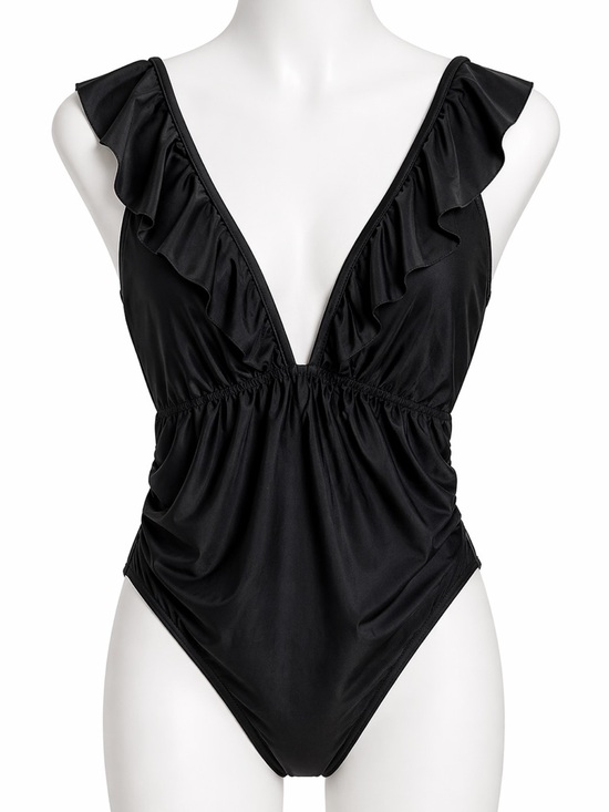 Pinkblush Other - Pinkblush Black Backless Ruffle One Piece Bathing suit size medium